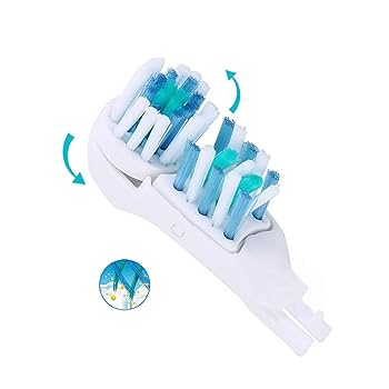 新品　電動歯ブラシ　4セット　クロス　替え歯 Amazon.co.jp: 4X スピンセンシティブ歯ブラシ デュアルクリーン